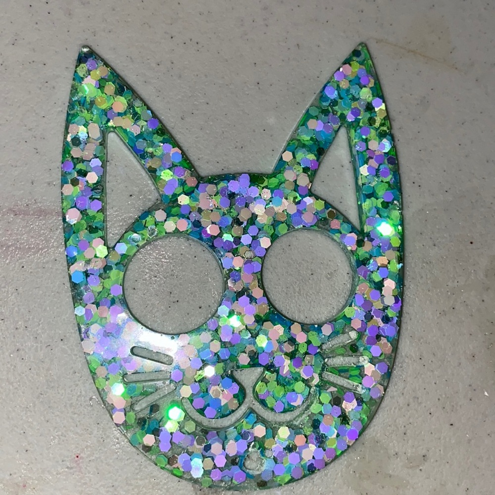 Cat Keychain self defense (Mermaid scales) - New